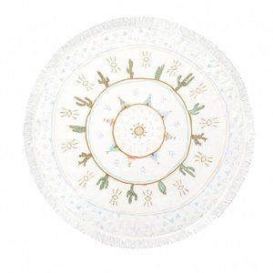 The Beach People Native Petit Towel White Round 40" Kids Child Toddler